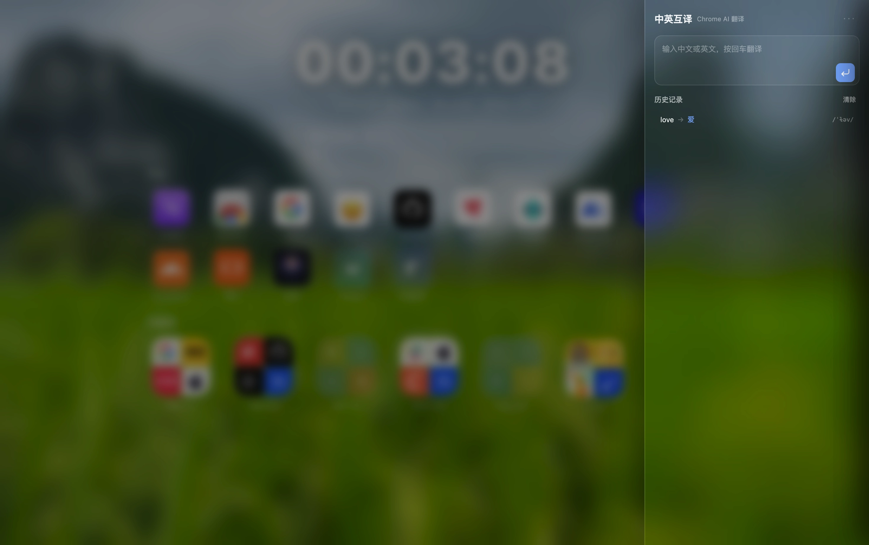浮引 Chrome 翻译功能界面